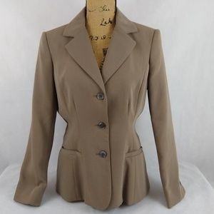 Eddie Bauer Blazer Size 6 Petite Brown Lined